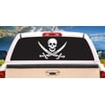 thumbnail image 1 of SignMission Pirate Rear Window Graphic Jolly Roger Skull View Thru Vinyl Decal, 1 of 3