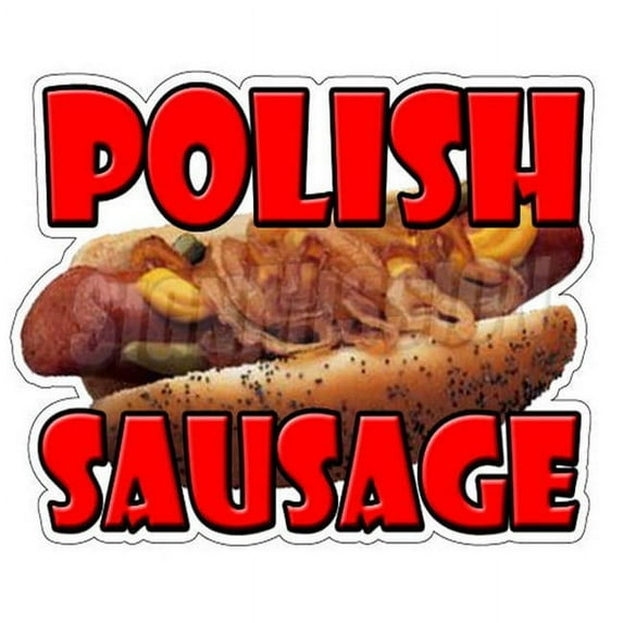 SignMission Polish Sausage Concession Decal Stand Trailer Food Sign