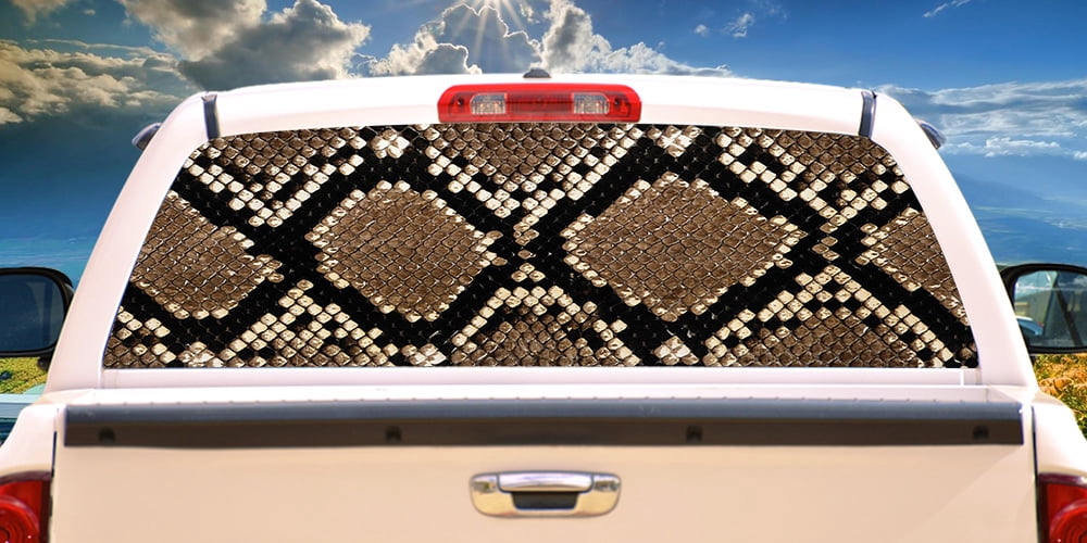 SignMission Rattler Rear Window Graphic truck view thru vinyl decal HD ...
