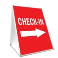 thumbnail image 1 of SignMission SBC-1824-Check-in With Arrow 18 x 24 in. A-Frame Sidewalk Check-In with Arrow Sign with Graphics On Each Side, 1 of 3