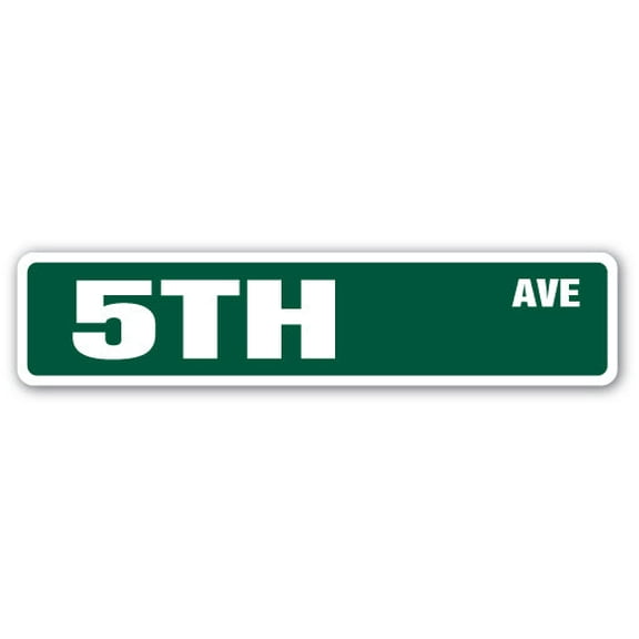 SignMission SS-5th Avenue 4 x 18 in. 5Th Avenue Street Sign - Manhattan New York City Shopping