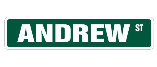 SignMission SS-624-Andrew 24 in. Andrew Street Childrens Name Room Sign ...