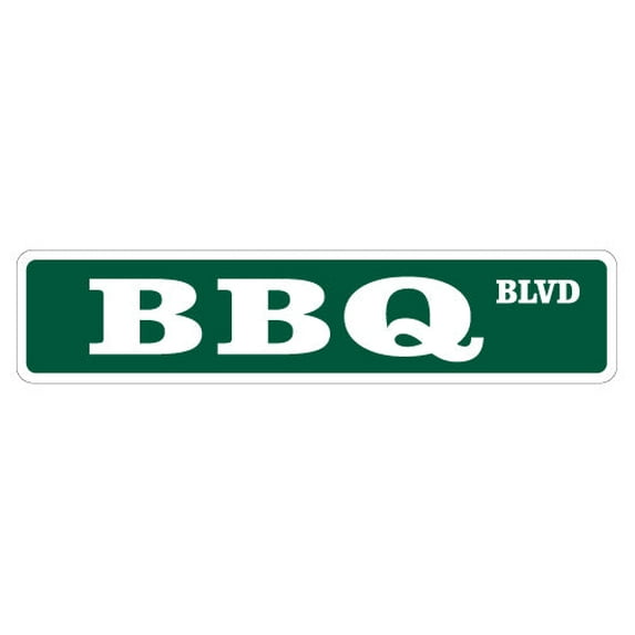 SignMission SS-624-BBQ 24 in. BBQ Street Sign - Barbeque Lover Grill Sauce Grilling