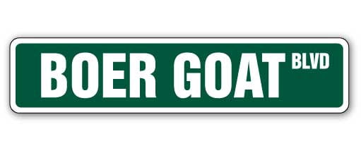 SignMission SS-624-Boer Goat 24 in. Boer Goat Street Sign - Goats Farm ...