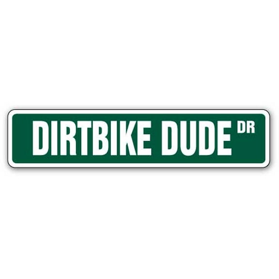 SignMission SS-624-Dirt Bike Dude 6 x 24 in. Dirtbike Dude Street Sign