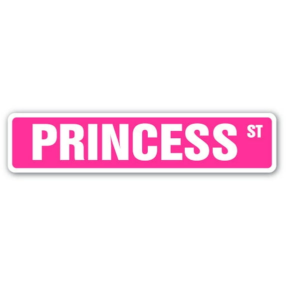 PRINCESS Street Sign Childrens Name Room Sign | Indoor/Outdoor | 24" Wide