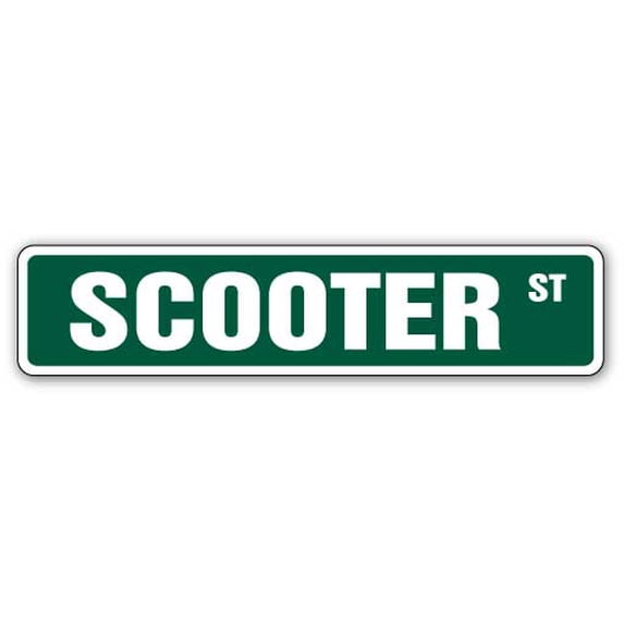 SignMission SS-624-Scooter 24 in. Scooter Street Childrens Name Room Sign