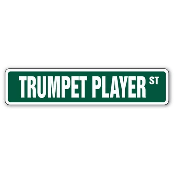 SignMission SS-624-Trumpet Player 6 x 24 in. Trumpet Player Street Sign