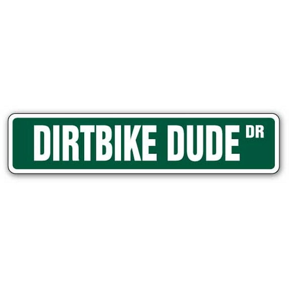 SignMission SS-730-Dirt Bike Dude 7 x 30 in. Dirtbike Dude Street Sign