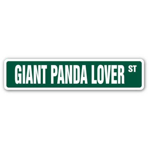 SignMission SS-730-Giant Panda Lover 30 in. Giant Panda Lover Street Sign - Japan Furry Fluffy Animal Zoo