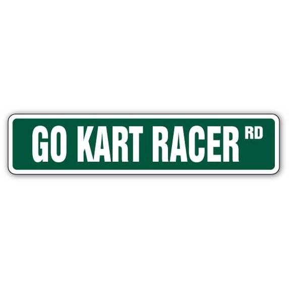 SignMission SS-730-Go Kart Racer 30 in. Go Kart Racer Street Sign - Go-Karts Racing Parts Cart Carts