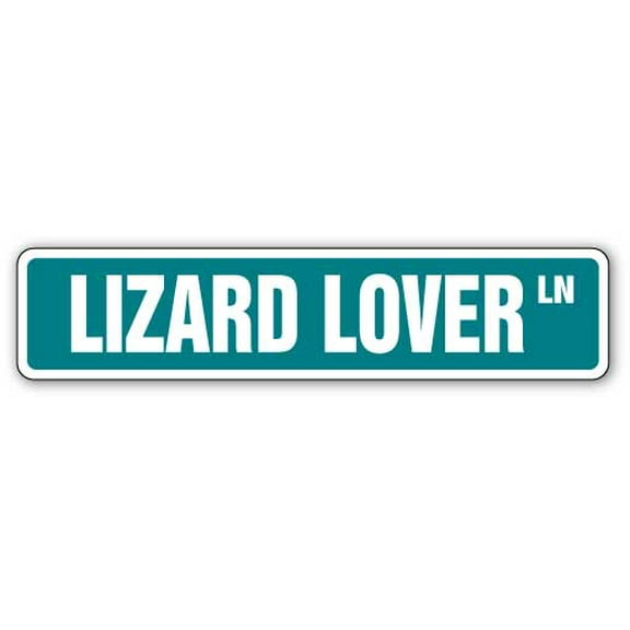 SignMission SS-730-Lizard Lover 7 x 30 in. Lizard Lover Street Sign - Lizards Cage Live Pet Reptile