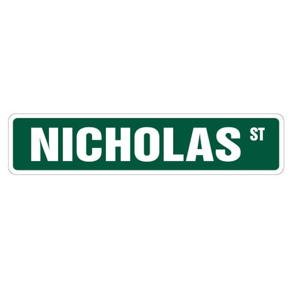 SignMission SS-730-Nicholas 30 in. Nicholas Street Childrens Name Room Sign