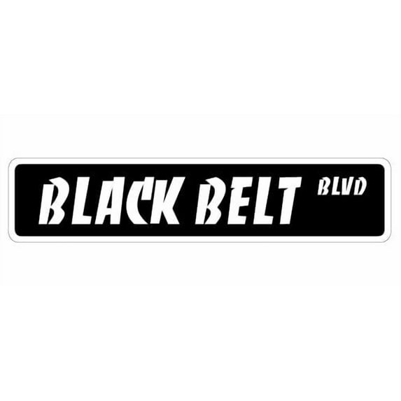 SignMission SS-836-BlackBelt 36 in. Black Belt Street Sign - Karate Tae Kwon Do Martial
