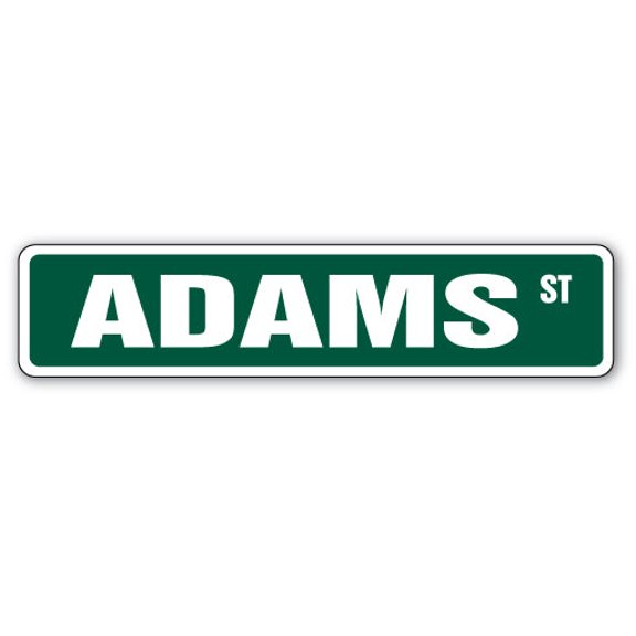 SignMission SS-Adams 18 in. Adams Street Childrens Name Room Sign