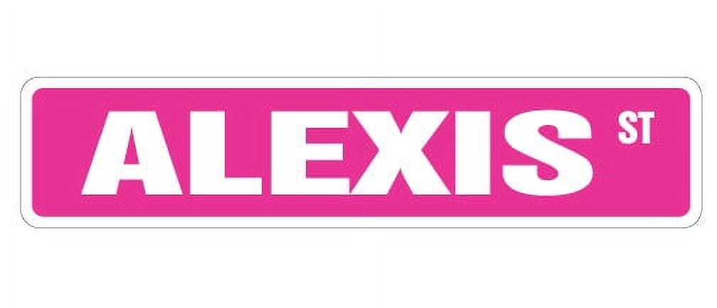 SignMission SS-Alexis 4 x 18 in. Childrens Name Room Street Sign ...