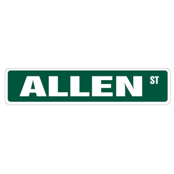 SignMission SS-Allen 4 x 18 in. Childrens Name Room Street Sign - Allen