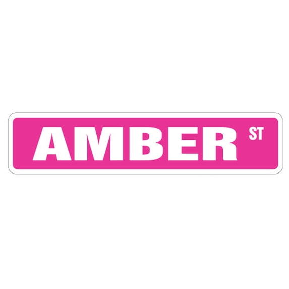 SignMission SS-Amber 4 x 18 in. Childrens Name Room Street Sign - Amber
