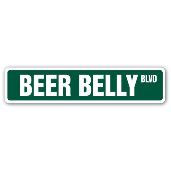 SignMission SS-BEER BELLY 4 x 18 in. Beer Belly Street Sign