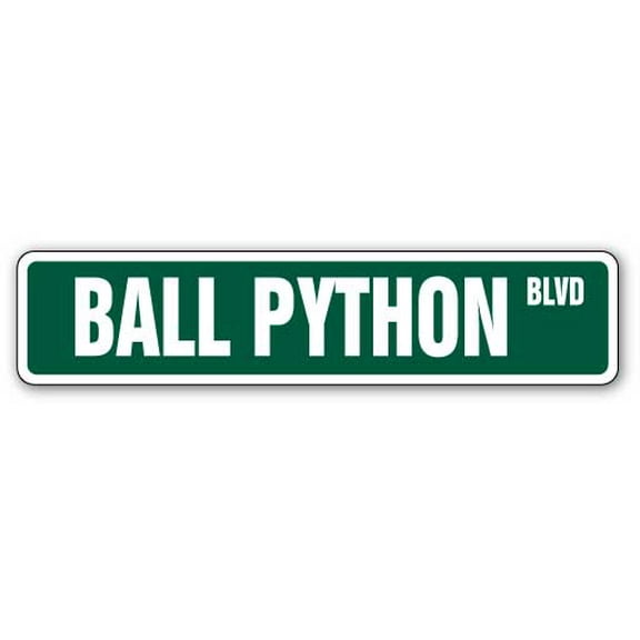 SignMission SS-Ball Python 4 x 18 in. Ball Python Street Sign