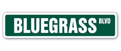 SignMission SS-Bluegrass 4 x 18 in. Bluegrass Street Sign - Walmart.com