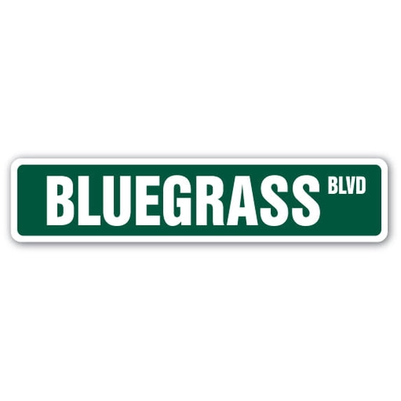 SignMission SS-Bluegrass 4 x 18 in. Bluegrass Street Sign