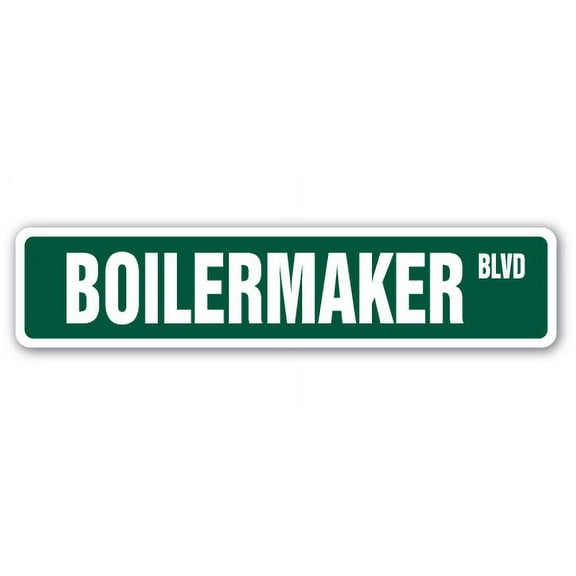 SignMission SS-Boilermaker 18 in. Boilermaker Street Sign - Beer Cocktail Whiskey Happy Hour