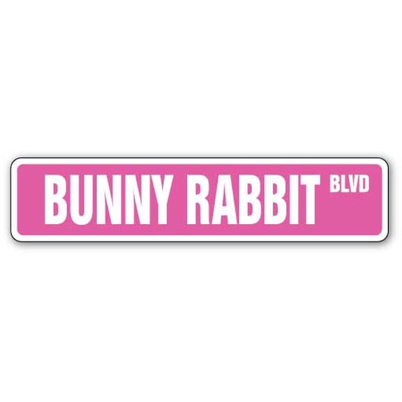SignMission SS-Bunny Rabbit 4 x 18 in. Bunny Rabbit Street Sign