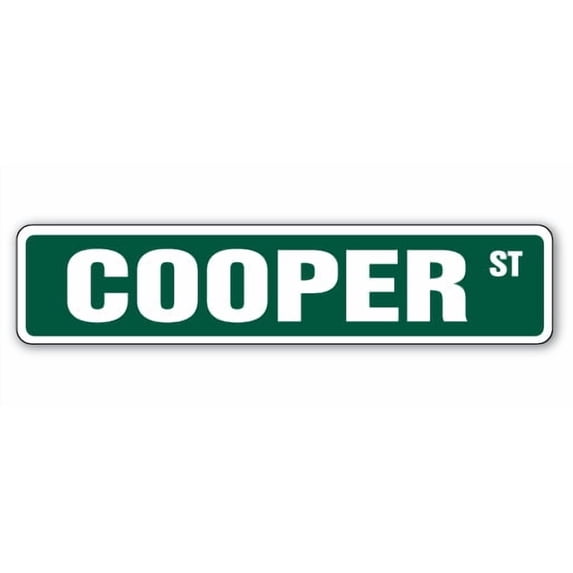 SignMission SS-COOPER 4 x 18 in. Cooper Street Sign