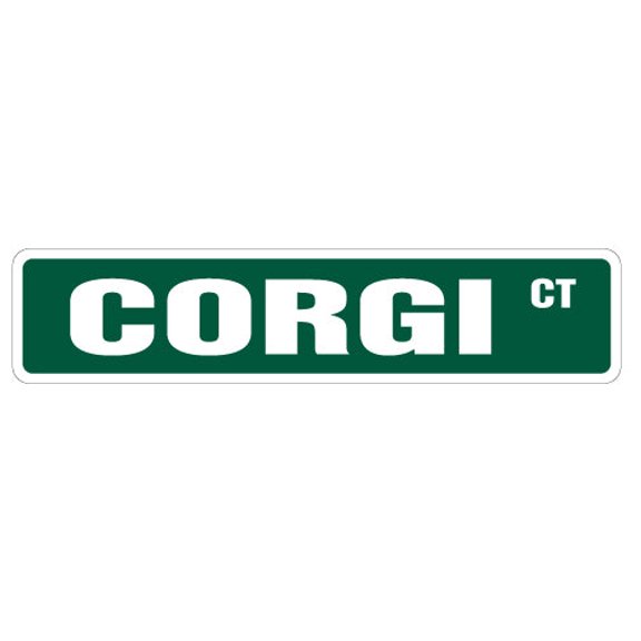 SignMission SS-Corgi 18 in. Corgi Street Sign - Dog Pet Parking Lover Signs