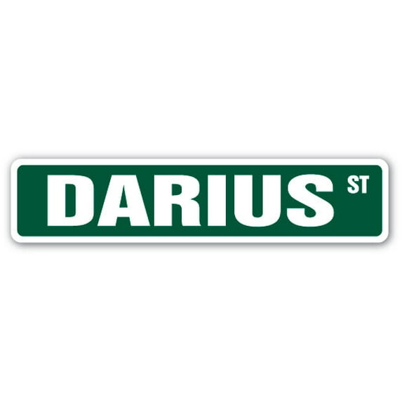 SignMission SS-DARIUS 4 x 18 in. Childrens Name Room Street Sign - Darius