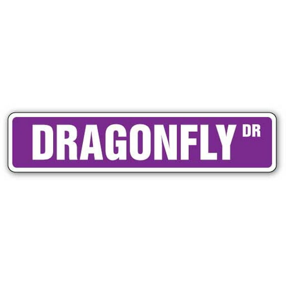 SignMission SS-Dragon Fly 4 x 18 in. Dragonfly Street Sign - Bug Fly Dragon Charm Lover