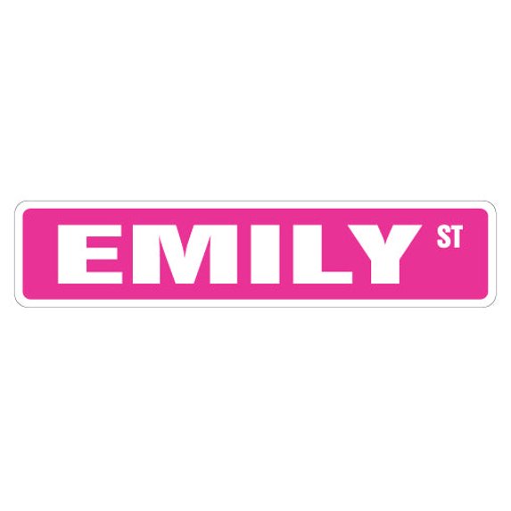 SignMission SS-Emily 18 in. Emily Street Childrens Name Room Sign