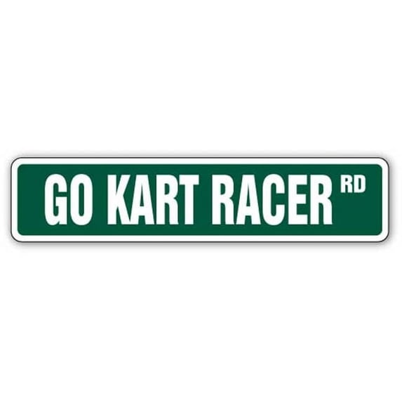GO KART RACER Street Sign go-karts racing parts cart carts | Indoor/Outdoor | 18" Wide