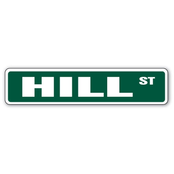 SignMission SS-Hill 4 x 18 in. Childrens Name Room Street Sign - Hill