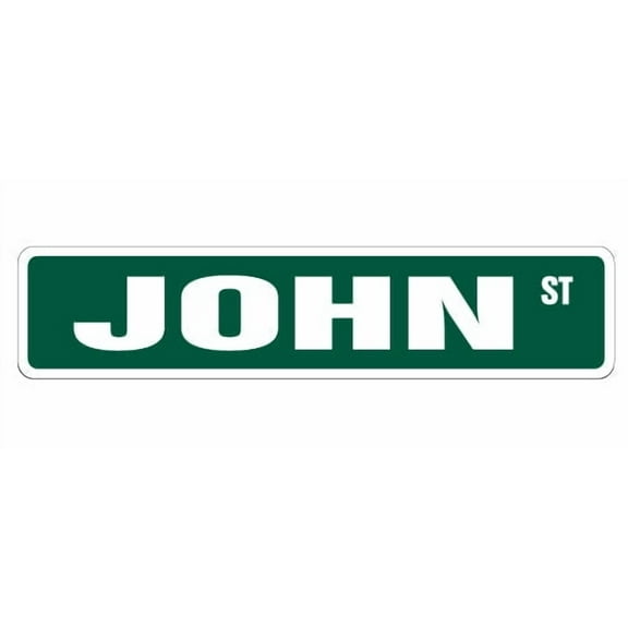 SignMission SS-John 4 x 18 in. Childrens Name Room Street Sign - John