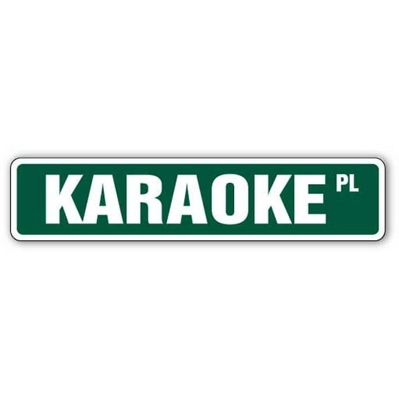 SignMission SS-Karaoke 18 in. Karaoke Street Sign - Microphone Songs Discs Cd Cds