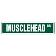 thumbnail image 1 of SignMission SS-Musclehead 4 x 18 in. Musclehead Street Sign - Workout Gym Training Personal Trainer, 1 of 5