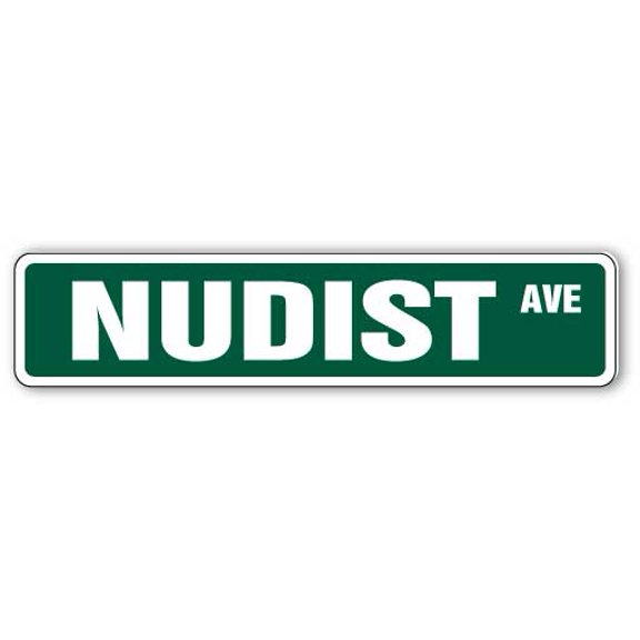 SignMission SS-Nudist 4 x 18 in. Nudist Street Sign