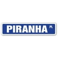 thumbnail image 1 of SignMission SS-Piranha 4 x 18 in. Piranha Street Sign - Fish Meat Eat Lethal Aquarium, 1 of 5