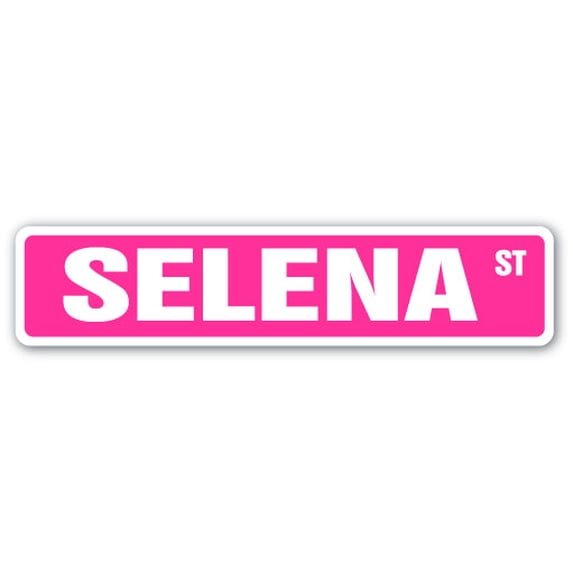 SignMission SS-SELENA 18 in. Selena Street Childrens Name Room Sign