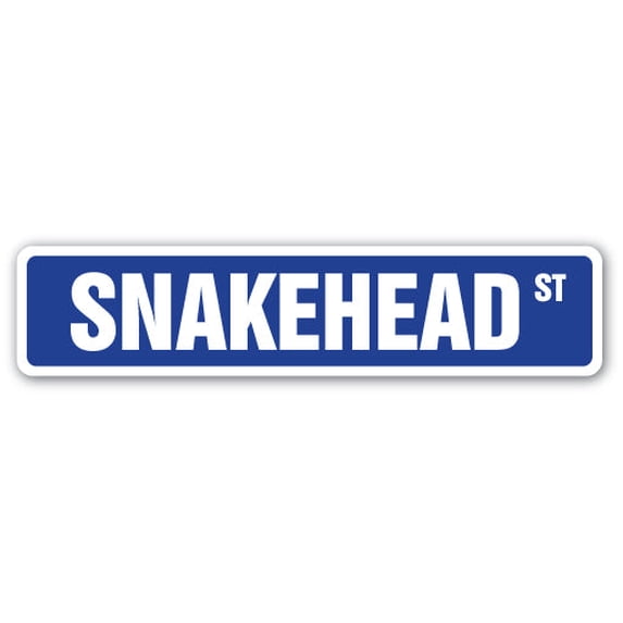 SignMission SS-Snakehead 4 x 18 in. Snakehead Street Sign - Invasive Fish Fishzilla Northern Illegal