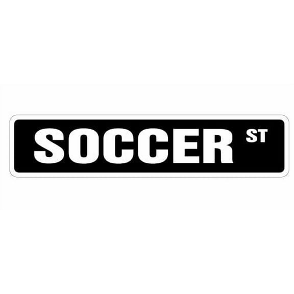 SOCCER Street Sign soccer team player ball signs | Indoor/Outdoor |  18" Wide