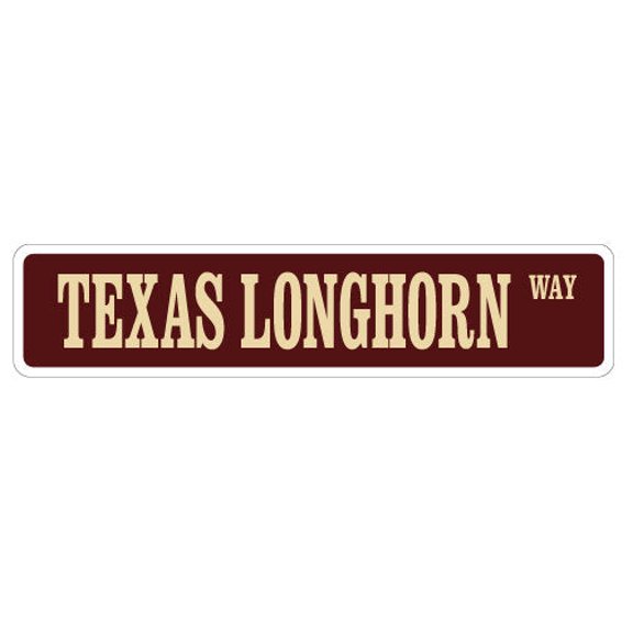 SignMission SS-TEXASLONGHORN 4 x 18 in. Texas Longhorn Street Sign