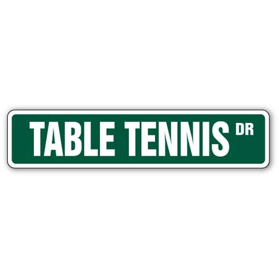 SignMission SS-Table Tennis 18 in. Table Tennis Street Sign - Ping Pong Game Room Paddles