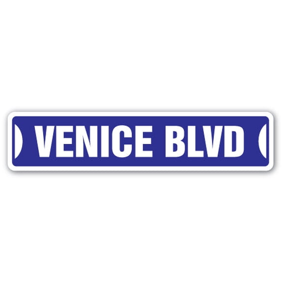 SignMission SS-Venice Blvd 18 in. Venice Blvd Street Sign - Los Angeles La Beach California