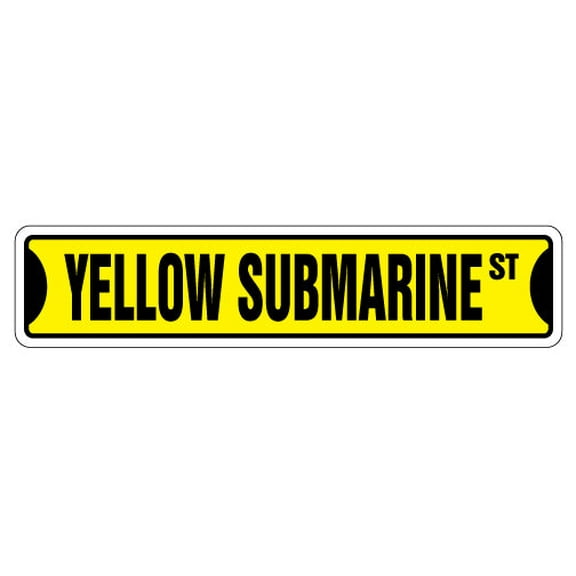 SignMission SS-Yellow Submarine 4 x 18 in. Yellow Submarine Street Sign