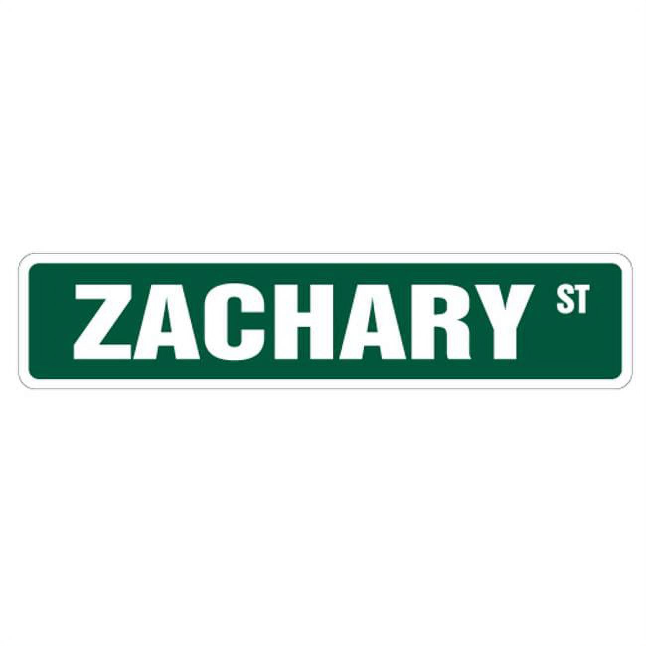 SignMission SSZachary 4 x 18 in. Childrens Name Room Street Sign