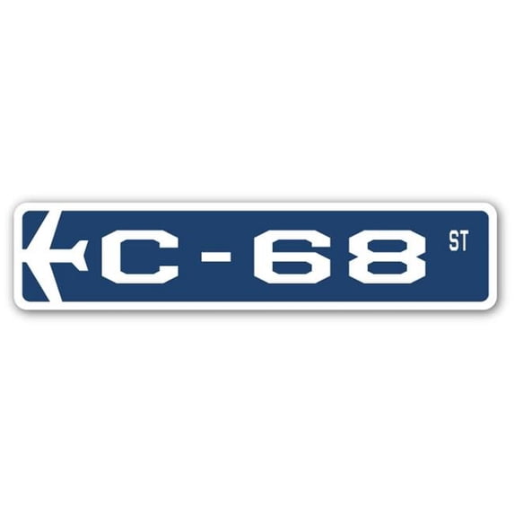 C-68 Street Sign Air Force Aircraft Military | Indoor/Outdoor | 18" Wide