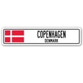 thumbnail image 1 of SignMission SSC-Copenhagen Dk Copenhagen, Denmark Street Sign - Danish Dane Flag City Country Road Wall Gift, 1 of 5